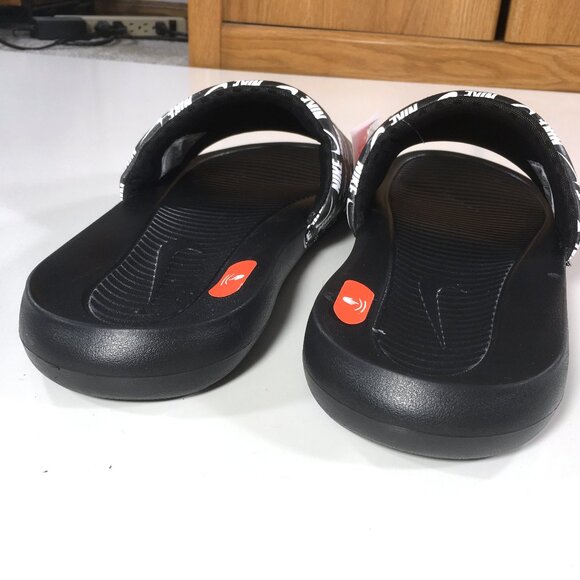 Nike Victori One Slide Sandals Mens Size 15 Black White Printed CN9678-006 - Picture 5 of 8